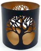 Bougeoir Métal Arbre de Vie 9cm