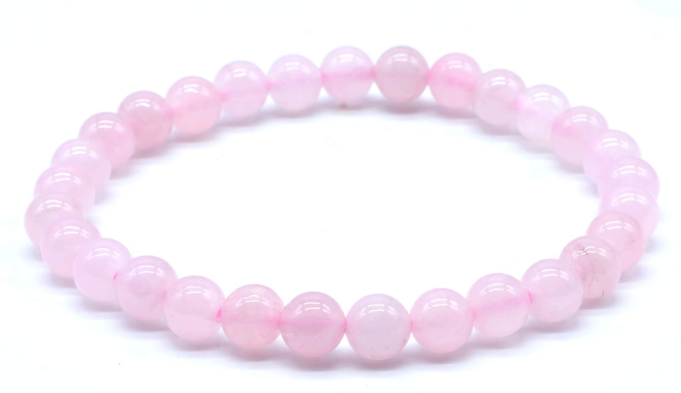 Bracelet Quartz Rose • Perles 6mm