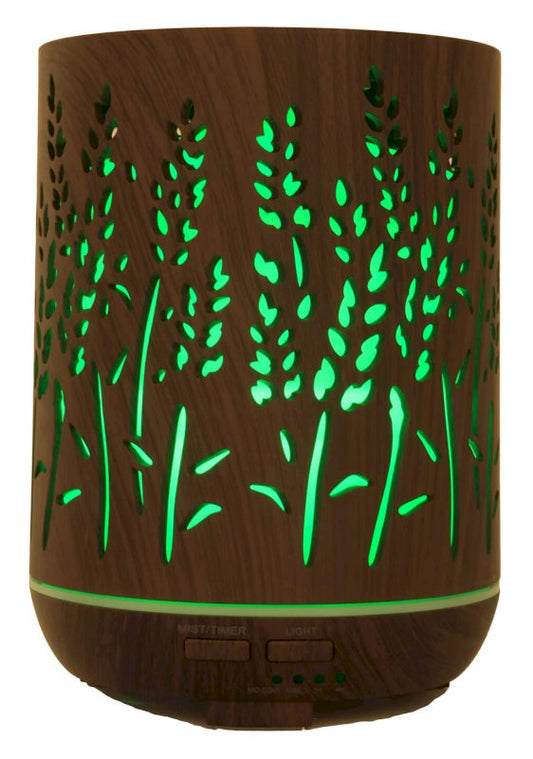 Diffuseur d'huiles essentielles Cylindre Noir Roseaux – 17 cm