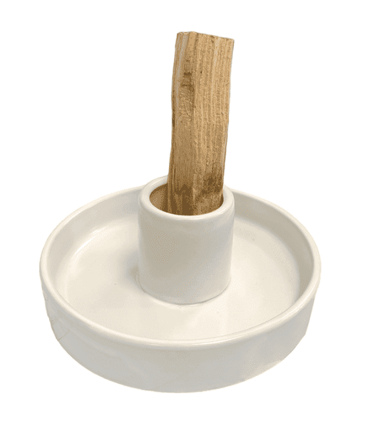 Porte-Encens Céramique Blanc pour Palo Santo 10,5cm