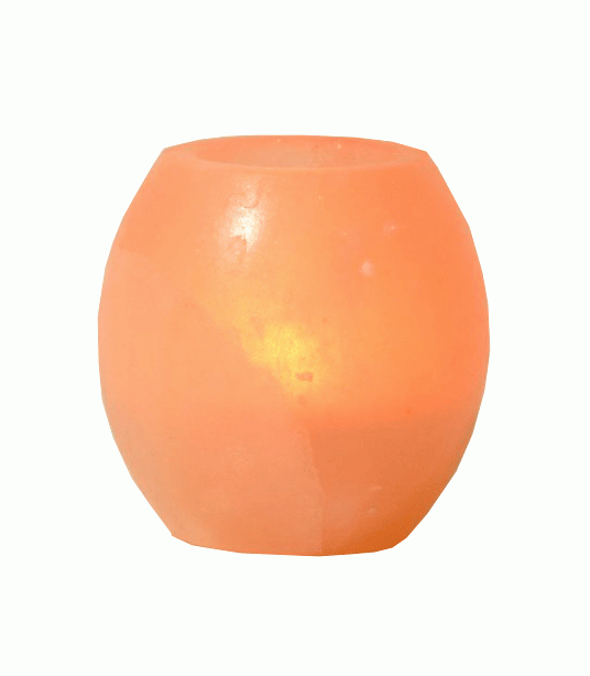 Bougeoir en Cristal de Sel Naturel Arrondi 1kg